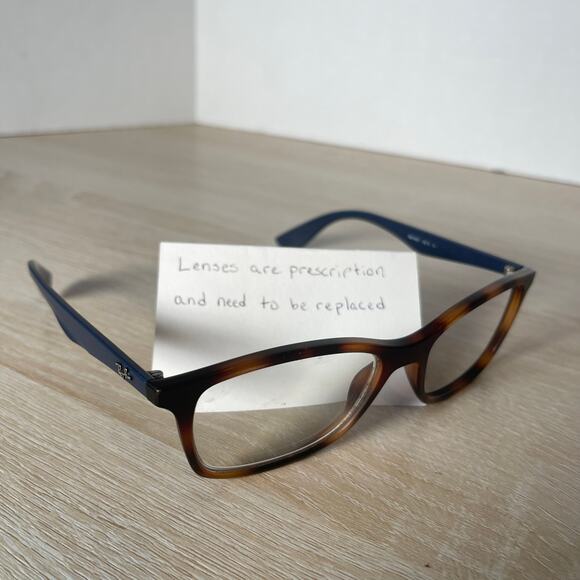 Ray-Ban RB7047 5574 Eyeglasses Tortoise Shell Blue Frames Only 54-17-140 - Picture 1 of 8